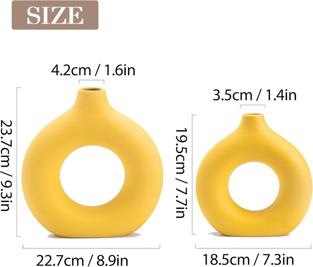 Ceramic Flower Vase Creative Modern Home Decor - Set