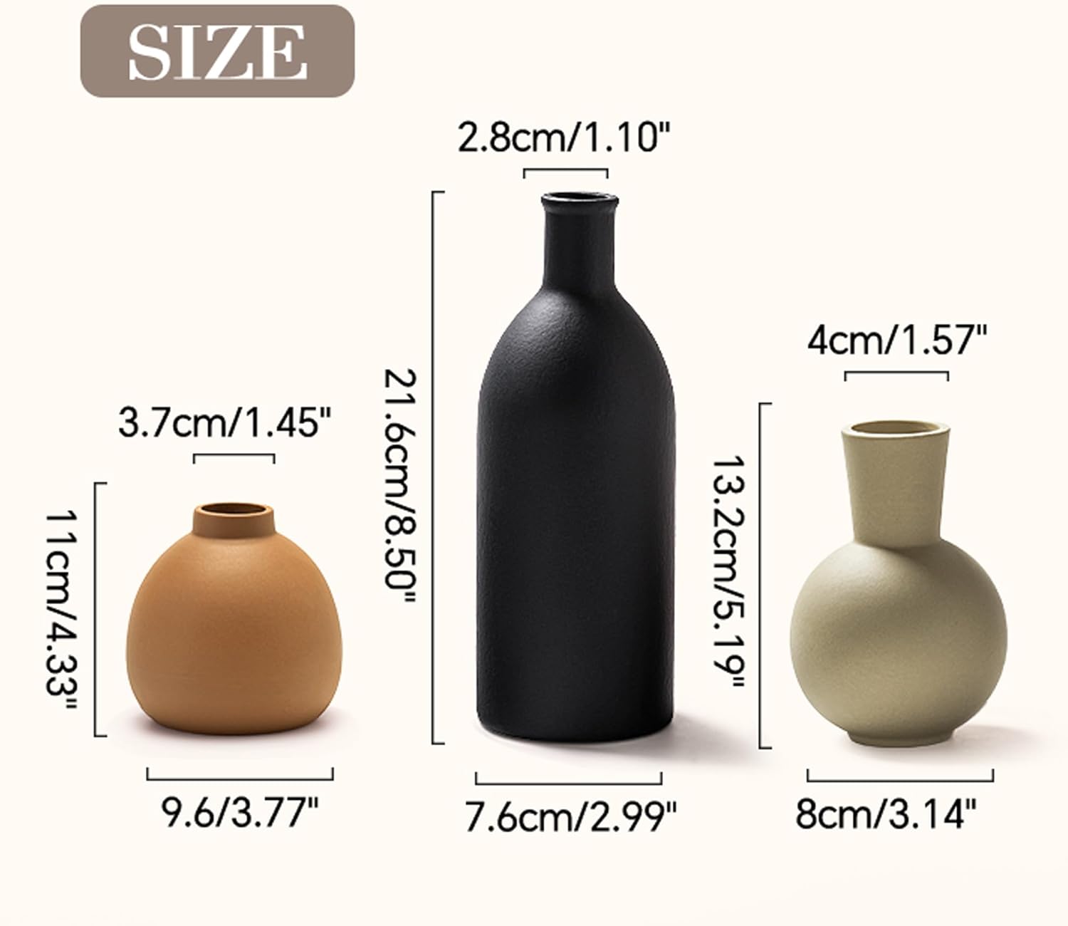 Ceramic Vase Set - Classic Matte