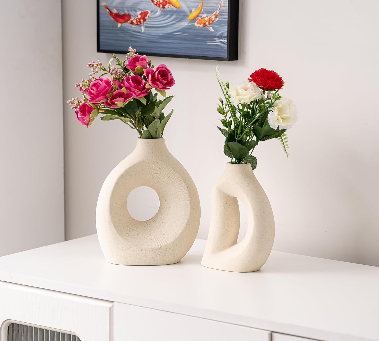 Ceramic Flower Vase Creative Modern Home Decor - Set