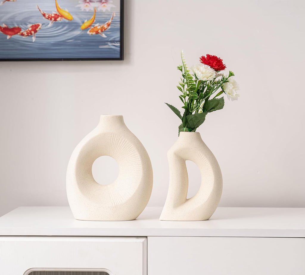 Ceramic Flower Vase Creative Modern Home Decor - Set