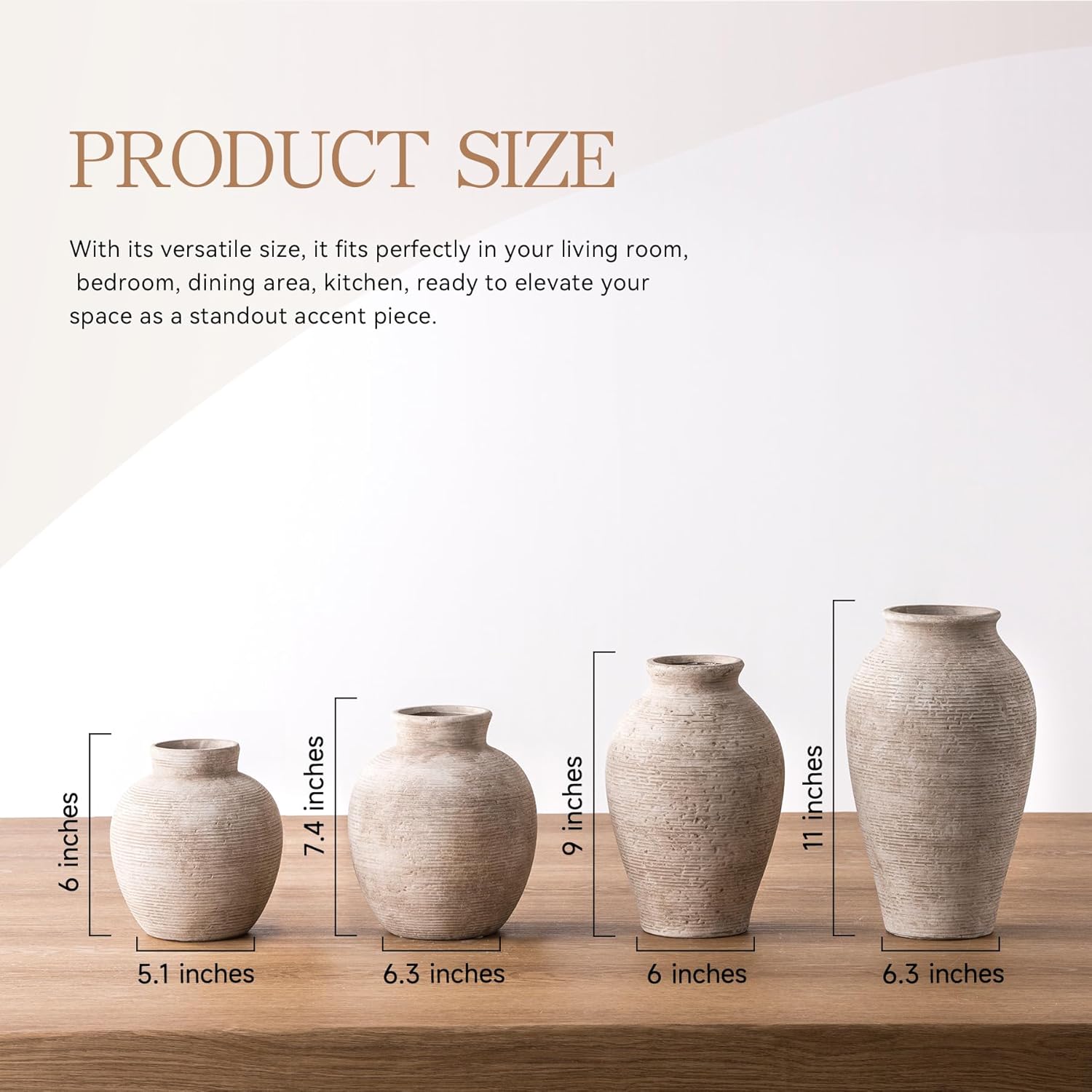 Ceramic Flower Vase - Farmhouse Rustic Vintage