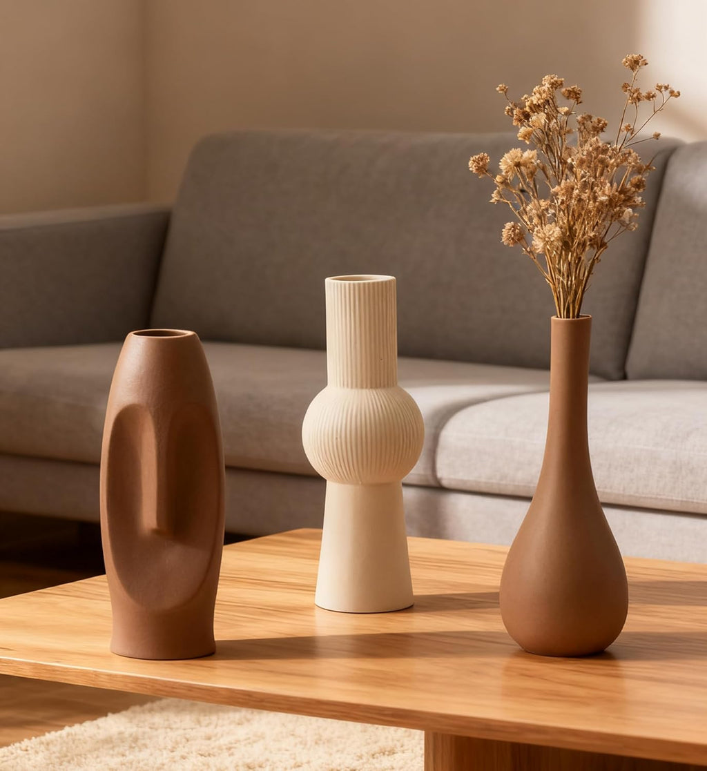 Ceramic Flower Vase Creative Modern Home Decor - Set