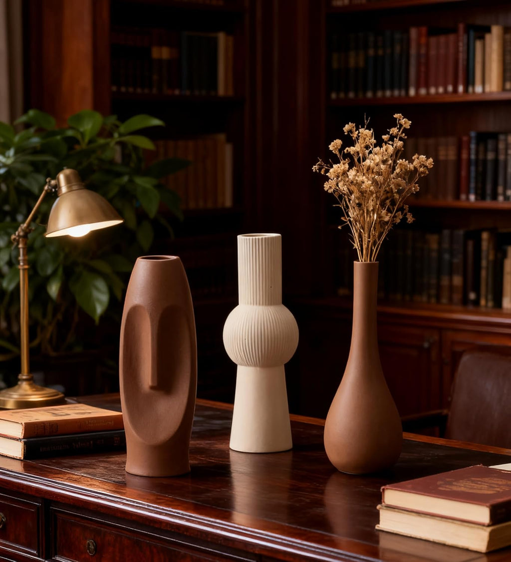 Ceramic Flower Vase Creative Modern Home Decor - Set