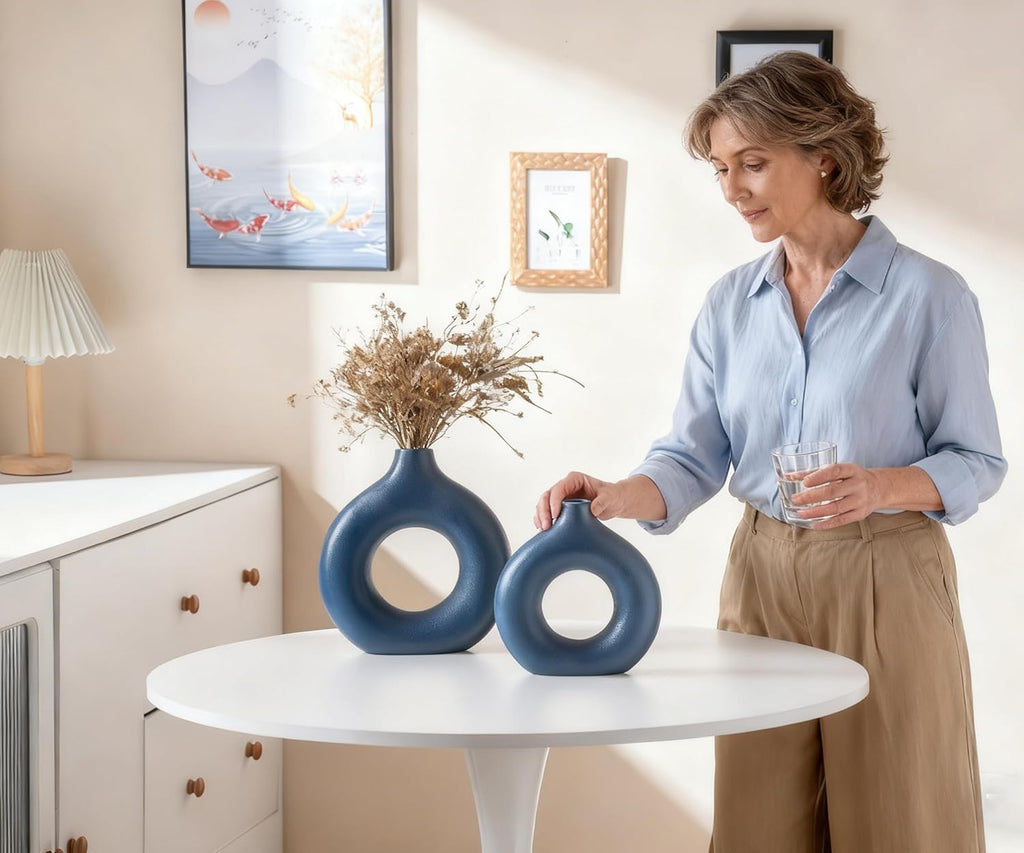 Ceramic Flower Vase Creative Modern Home Decor - Set