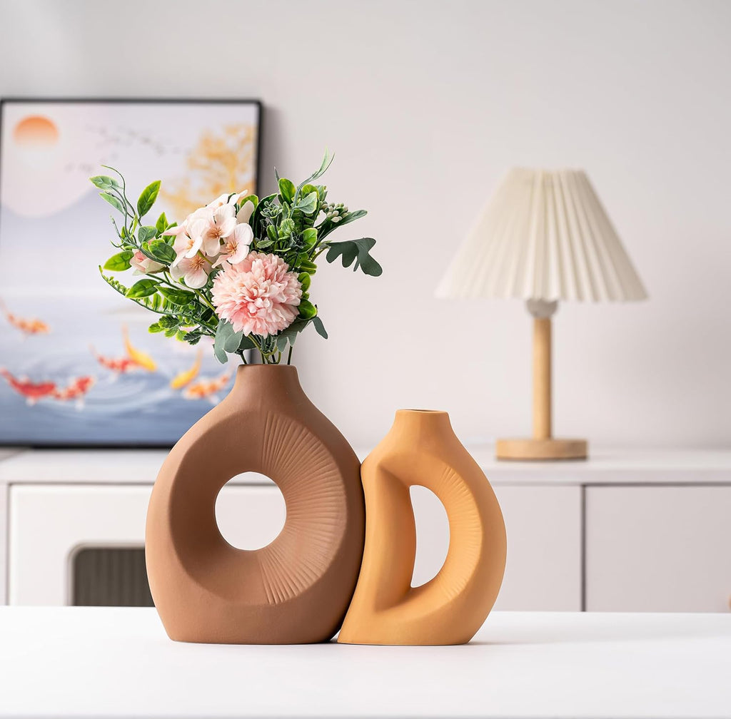 Ceramic Flower Vase Creative Modern Home Decor - Set
