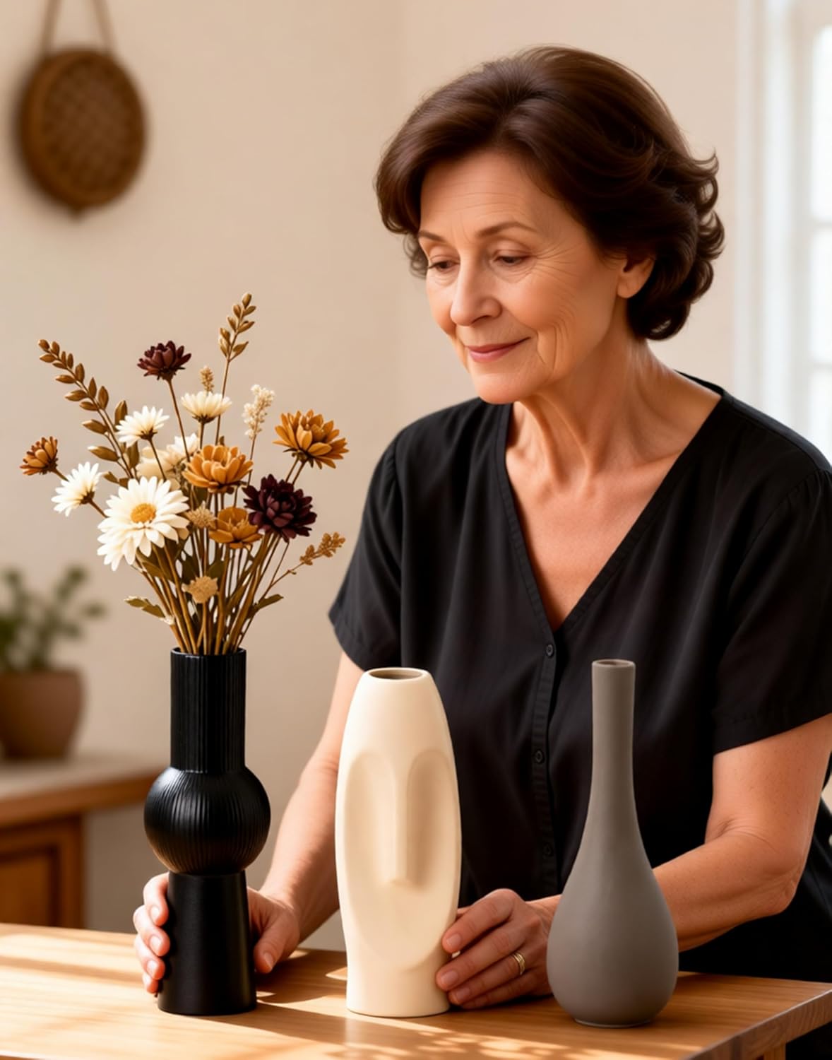 Ceramic Flower Vase Creative Modern Home Decor - Set