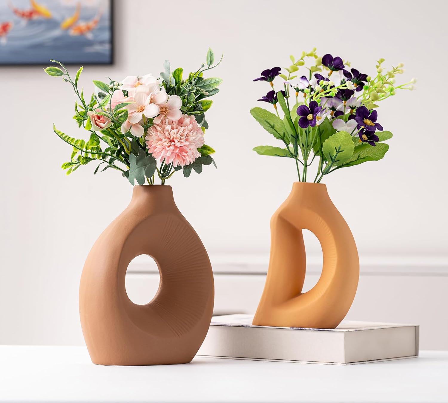Ceramic Flower Vase Creative Modern Home Decor - Set