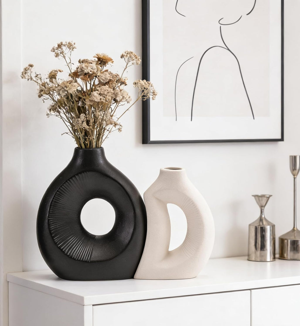 Ceramic Flower Vase Creative Modern Home Decor - Set