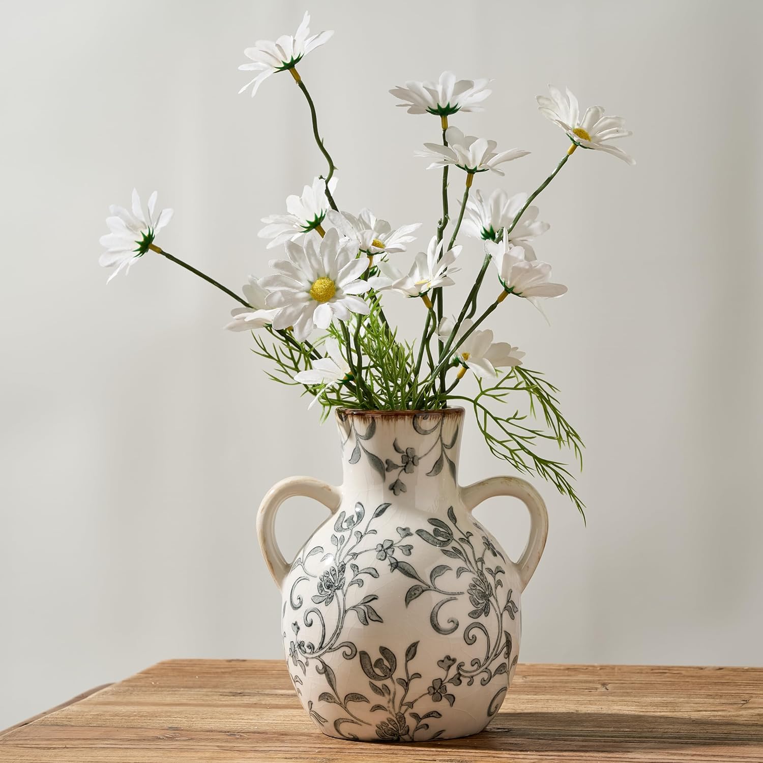 Rustic Ceramic Farmhouse Flower Vase