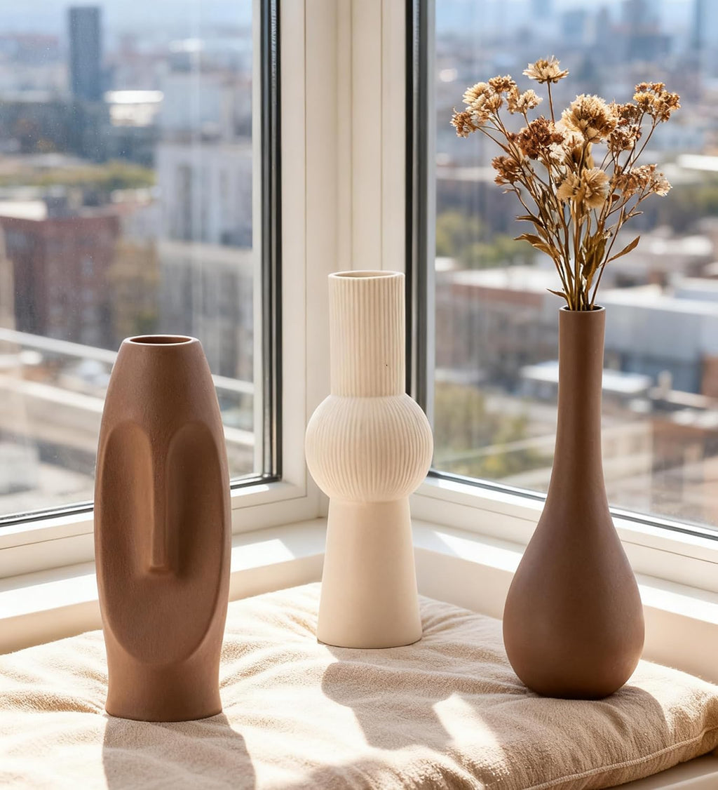 Ceramic Flower Vase Creative Modern Home Decor - Set