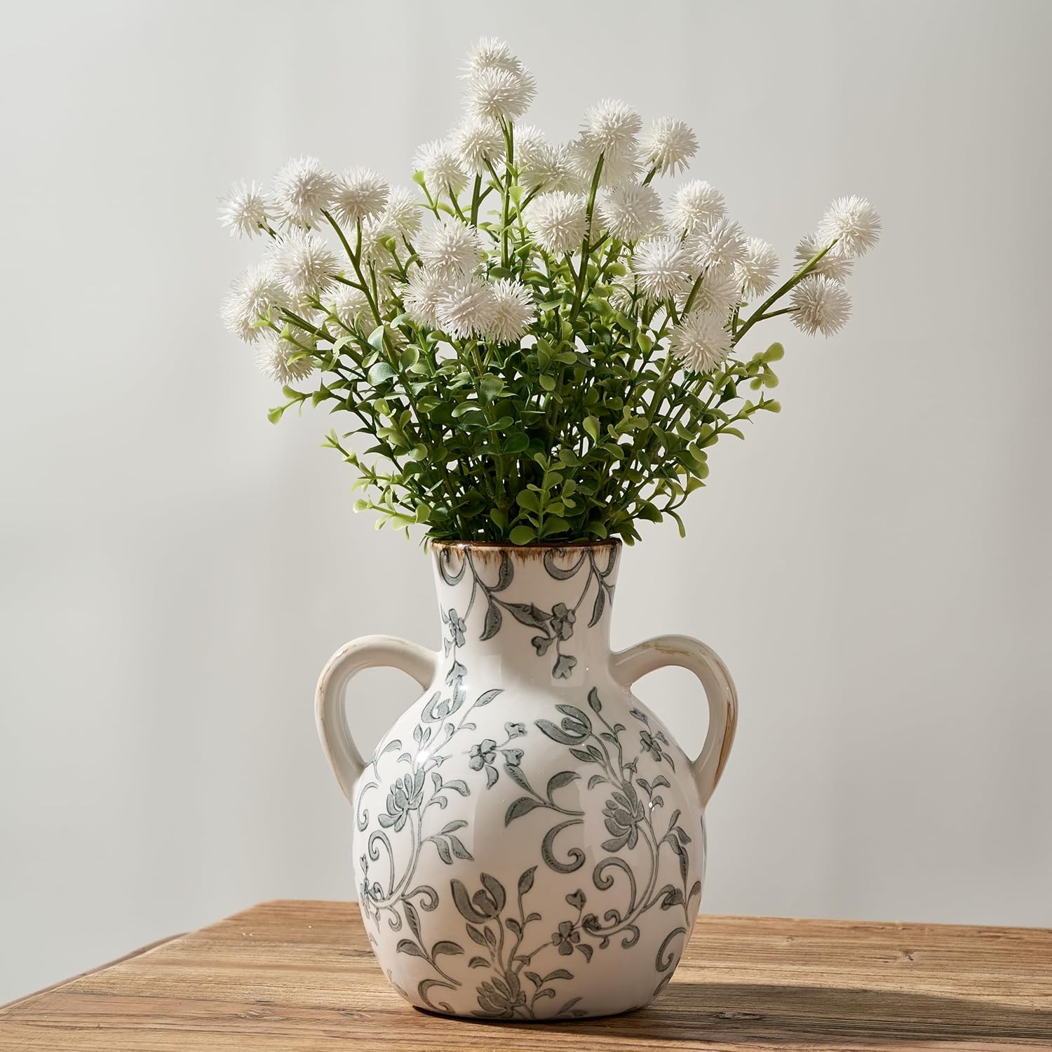 Rustic Ceramic Farmhouse Flower Vase
