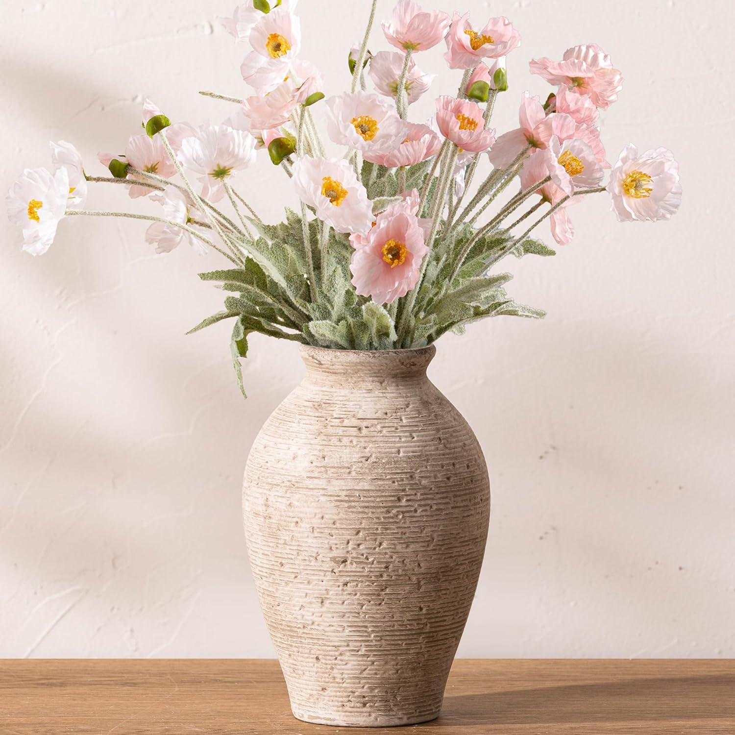 Ceramic Flower Vase - Farmhouse Rustic Vintage