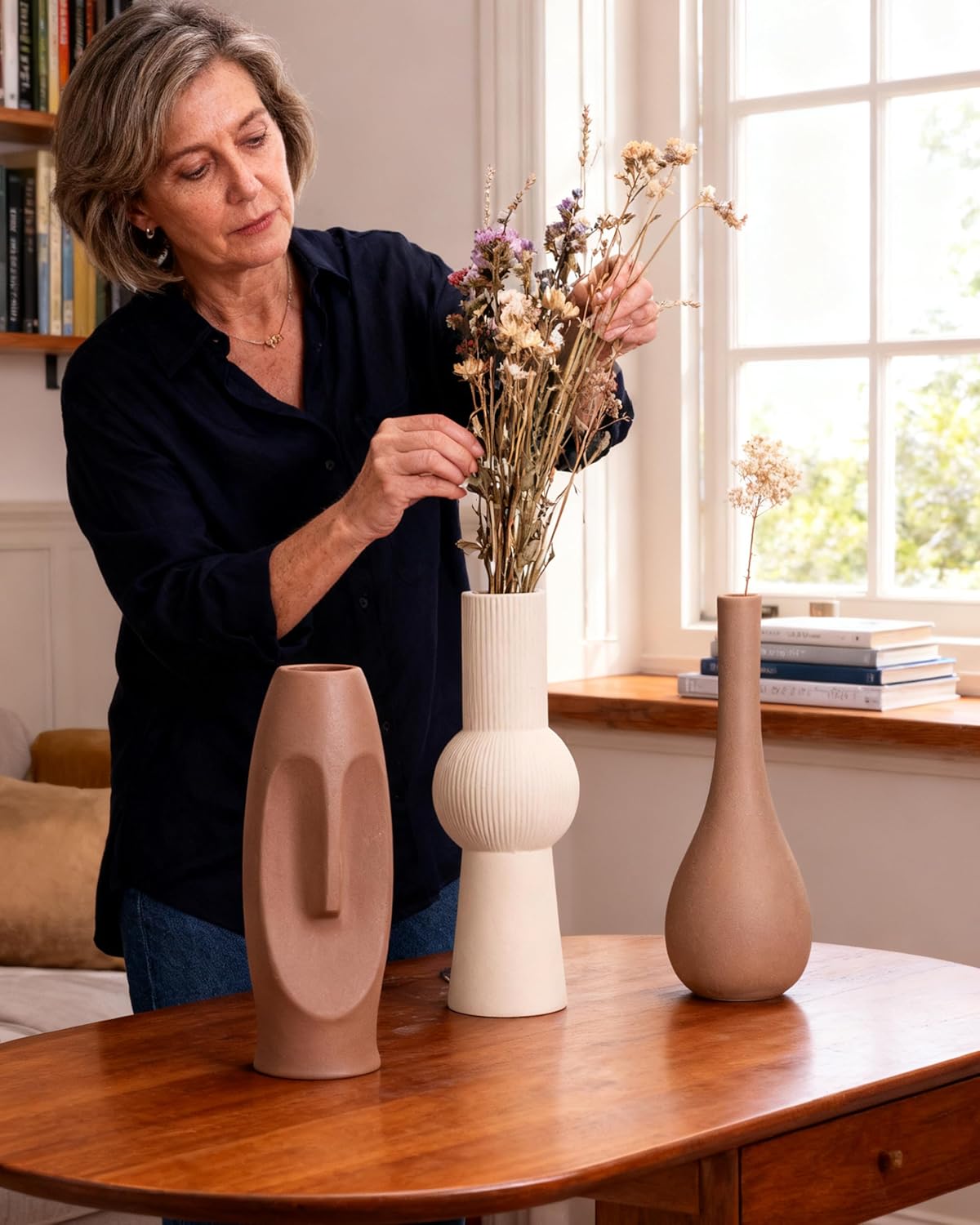 Ceramic Flower Vase Creative Modern Home Decor - Set