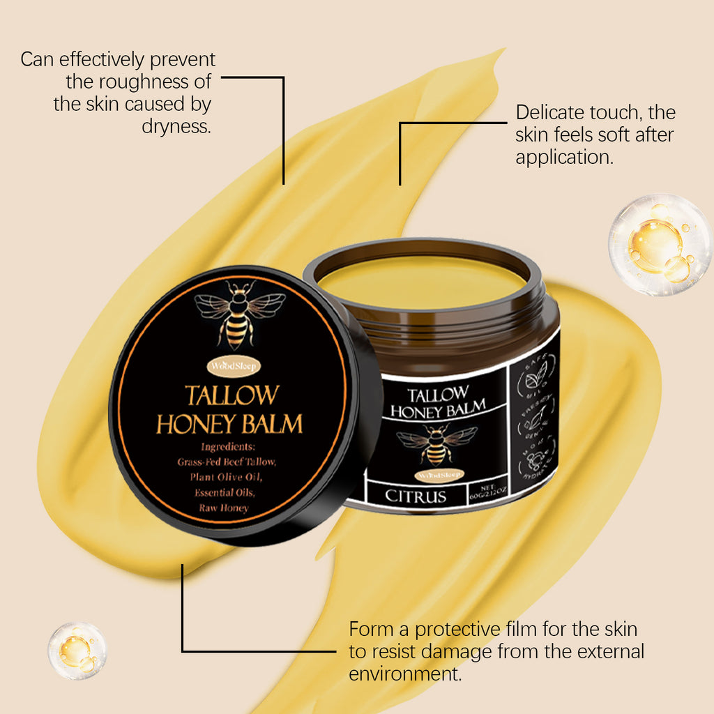 Tallow Honey Facial Balm Reduce Redness Repair Soothing Nourishing Moisturizer Improve Dryness Rough Oil Control Beauty Products