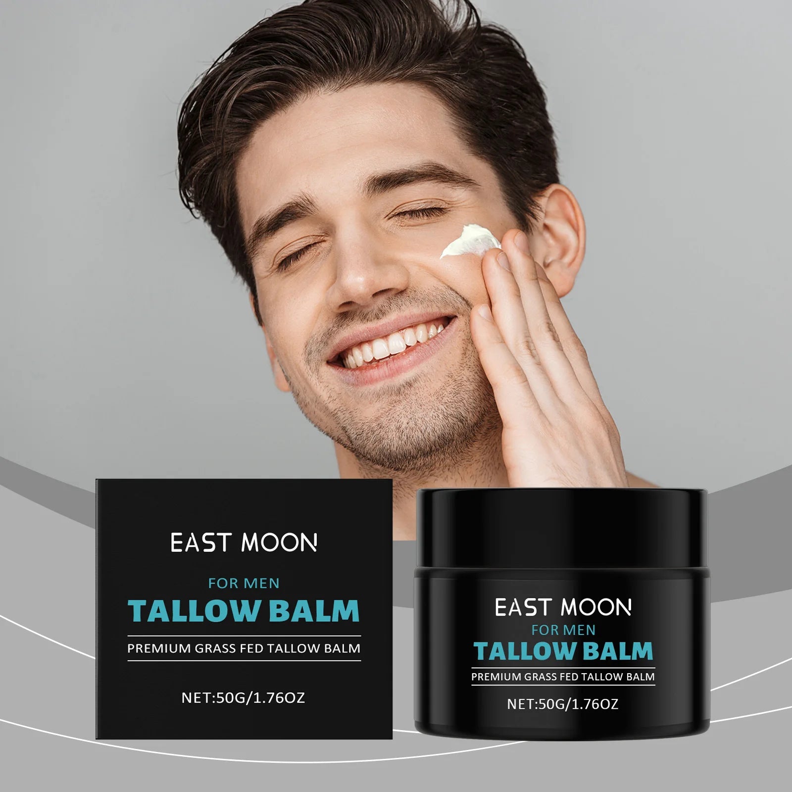 Tallow Facial Care Balm for Man Nourish Dry Improve Elasticity Remove W-rinkle Oil Control Glowing Skin Face Moisturizer Creams
