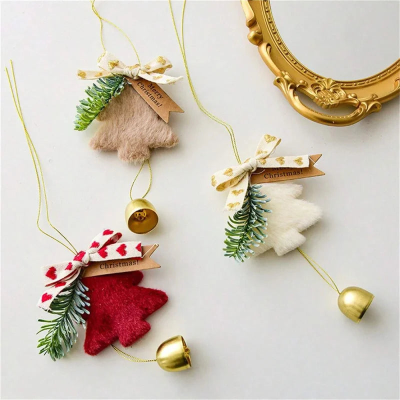 Christmas Tree Bell Pendant Ornament, Festive Home Decor Gift, New Year Holiday Decoration Accessories for Christmas Celebration