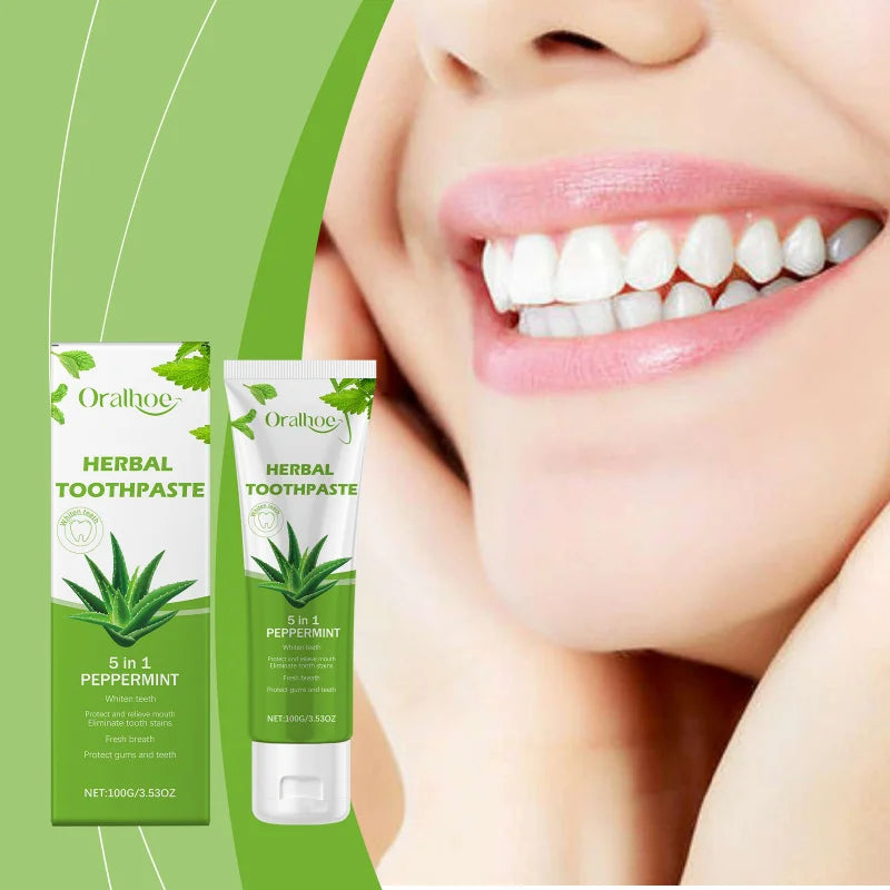 Aloe Vera Toothpaste For Gentle Teeth Cleaning - Remove Odor & Stains, Brighten Smile, Enamel Protection Formula