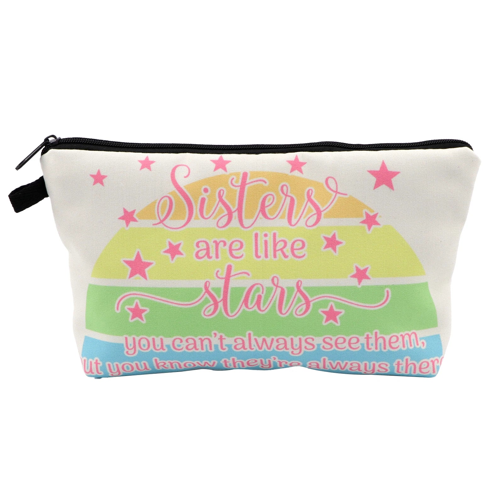 Simple Quotes Cosmetic Bags Portable for Women Cartoon Phrase Travel Storage Bag Lipstick Cosmetics Small Bags Organizer Case