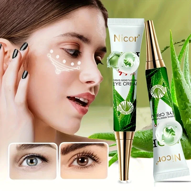 Aloe Vera Eye Cream - Long lasting Moisturizing, Firming Eye Skin, Suitable for All Skin Types, Natural Ingredients, Eye Care,
