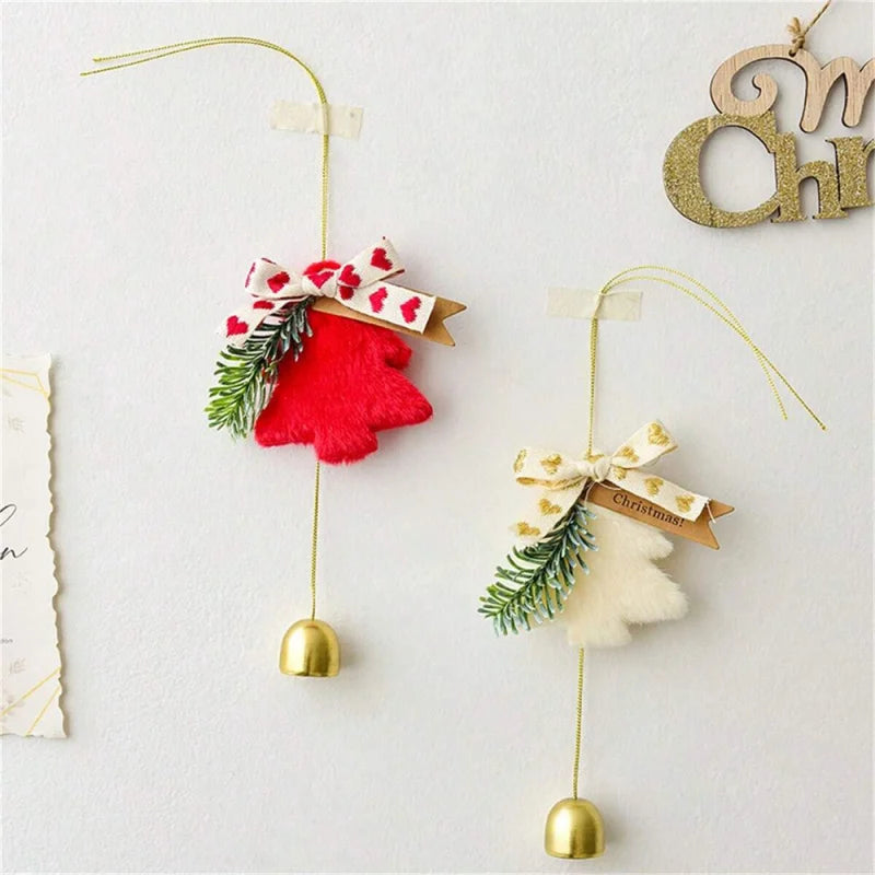 Christmas Tree Bell Pendant Ornament, Festive Home Decor Gift, New Year Holiday Decoration Accessories for Christmas Celebration