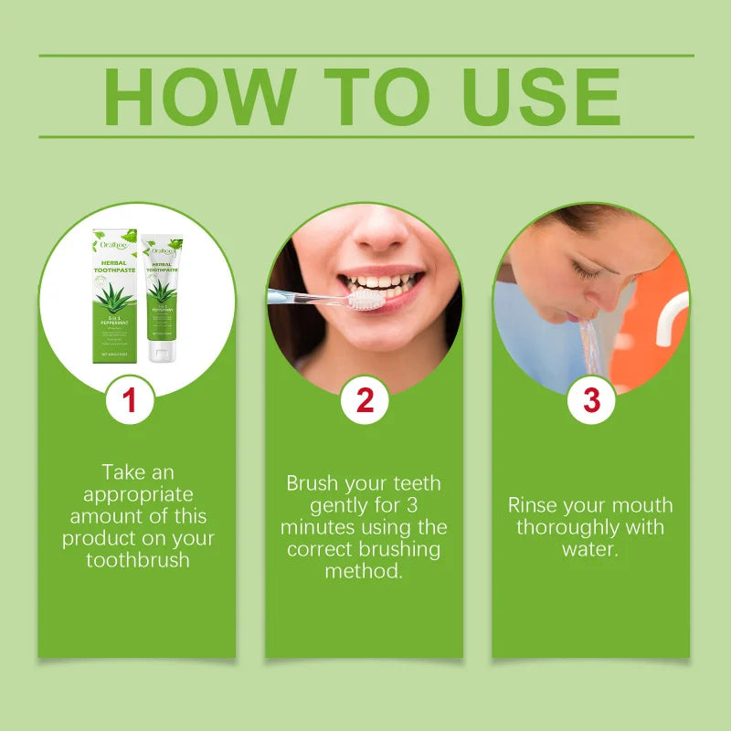 Aloe Vera Toothpaste For Gentle Teeth Cleaning - Remove Odor & Stains, Brighten Smile, Enamel Protection Formula