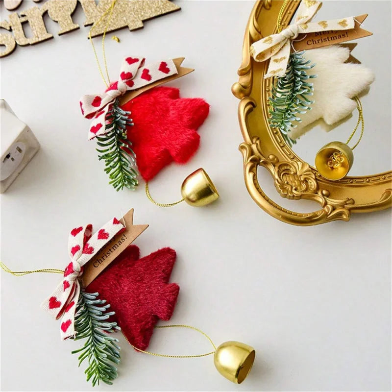 Christmas Tree Bell Pendant Ornament, Festive Home Decor Gift, New Year Holiday Decoration Accessories for Christmas Celebration