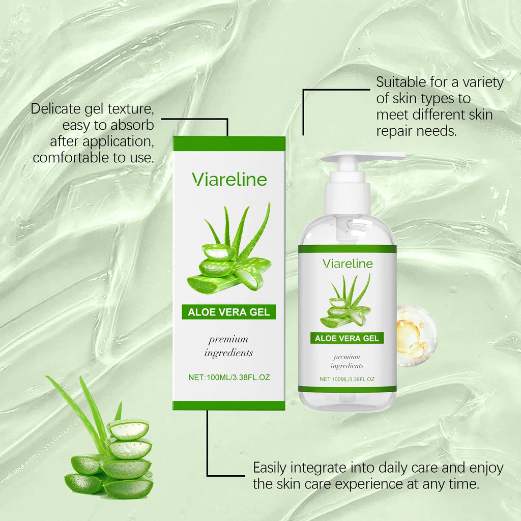 Aloe Vera Moisturizing Gel Remove Acne Relieve Sunburn Sooth Redness Brighten Facial Hydrating Rejuvenating Sun After Repair Gel