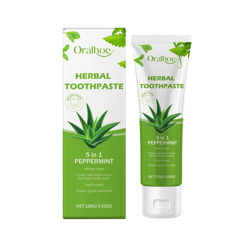 Aloe Vera Toothpaste For Gentle Teeth Cleaning - Remove Odor & Stains, Brighten Smile, Enamel Protection Formula