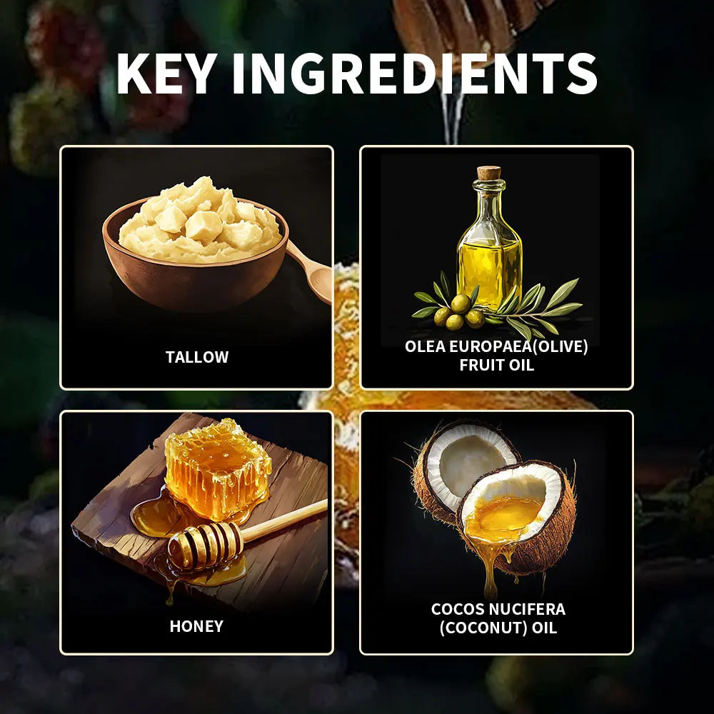 Beef Tallow Face Cream Lasting Moisturizing Soothing Facial Skin Firming Increase Facial Elasticity Nourishing Smooth Skin Care