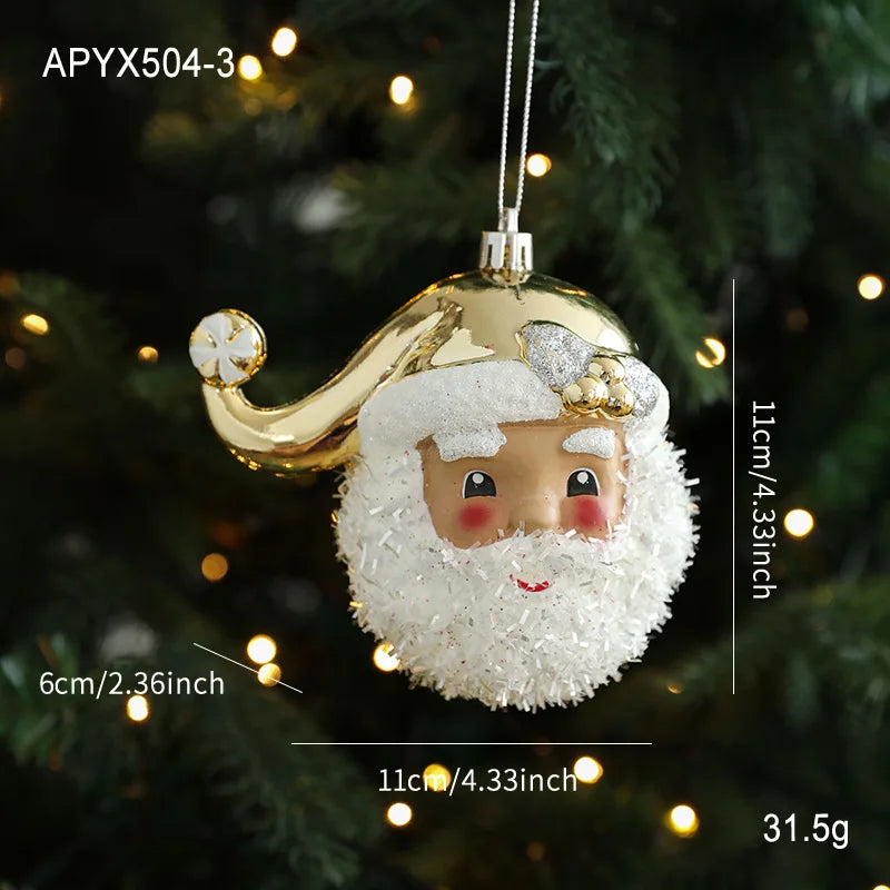 Christmas Tree Hanging Ornament Candy Cane Donut Golden Pendants 2026 Navidad New Year Home Party Decoration Festival Supplies
