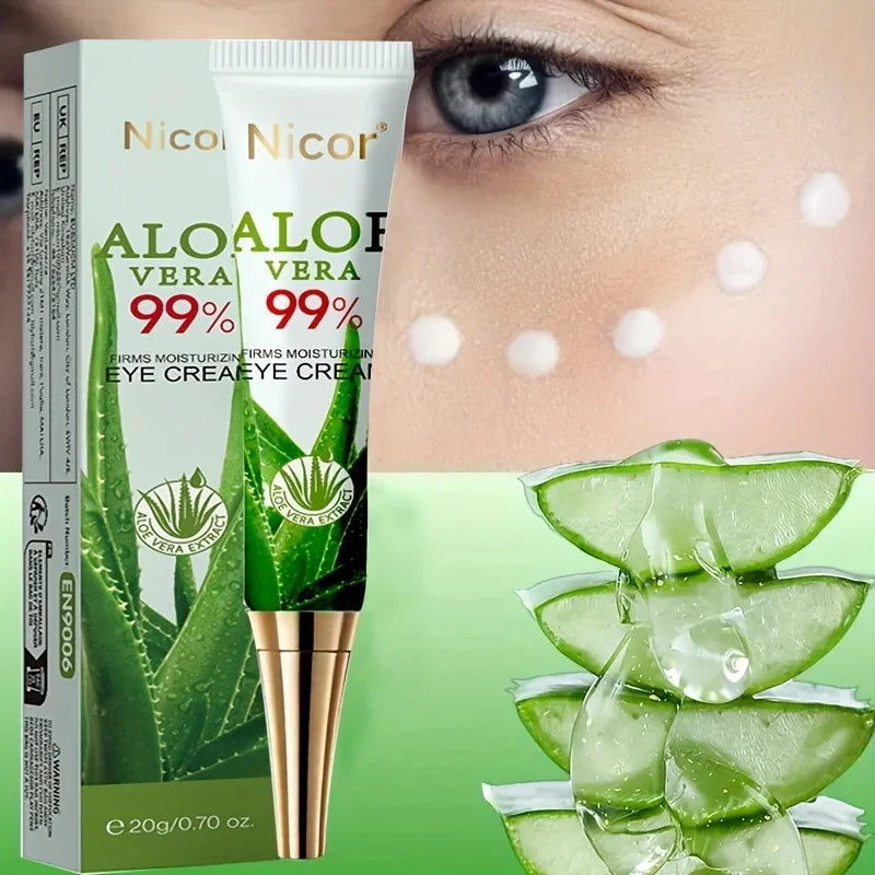 Aloe Vera Eye Cream - Long lasting Moisturizing, Firming Eye Skin, Suitable for All Skin Types, Natural Ingredients, Eye Care,