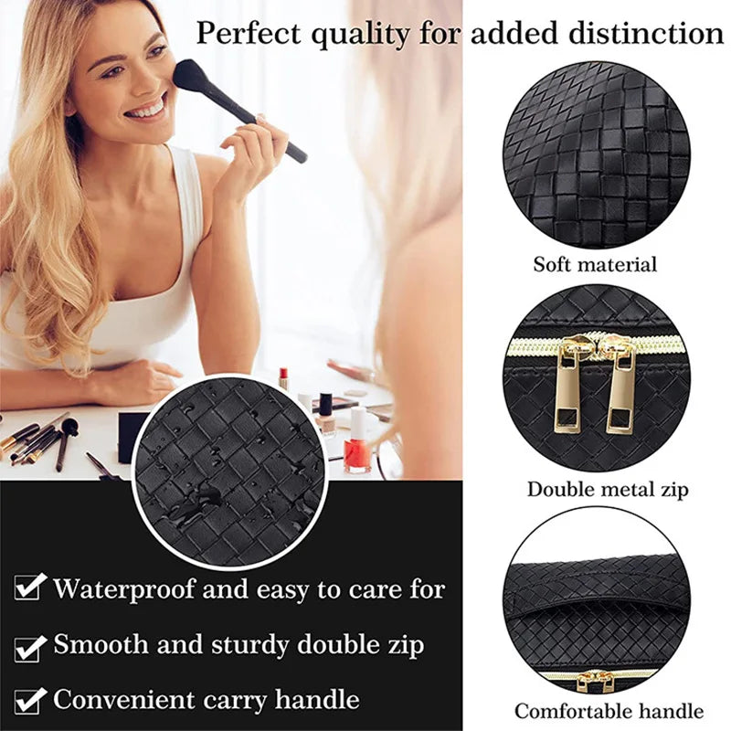 Lightweight Makeup Bag for Travel, Minimalist Waterproof Toiletry Pouch with Zipper, LargeCapacity Multifunctional Makeup Bag