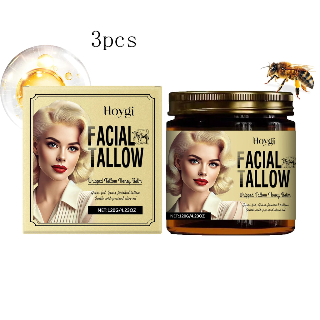 Tallow & Honey Nourishing Face Cream: Deeply Nourishes, Locks in Moisture, Relieves Dryness, and Provides Gentle Care for Skin