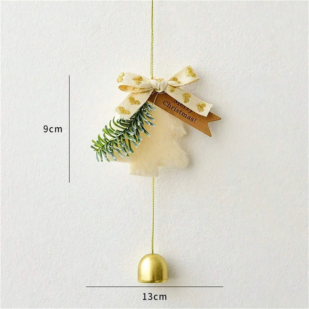 Christmas Tree Bell Pendant Ornament, Festive Home Decor Gift, New Year Holiday Decoration Accessories for Christmas Celebration