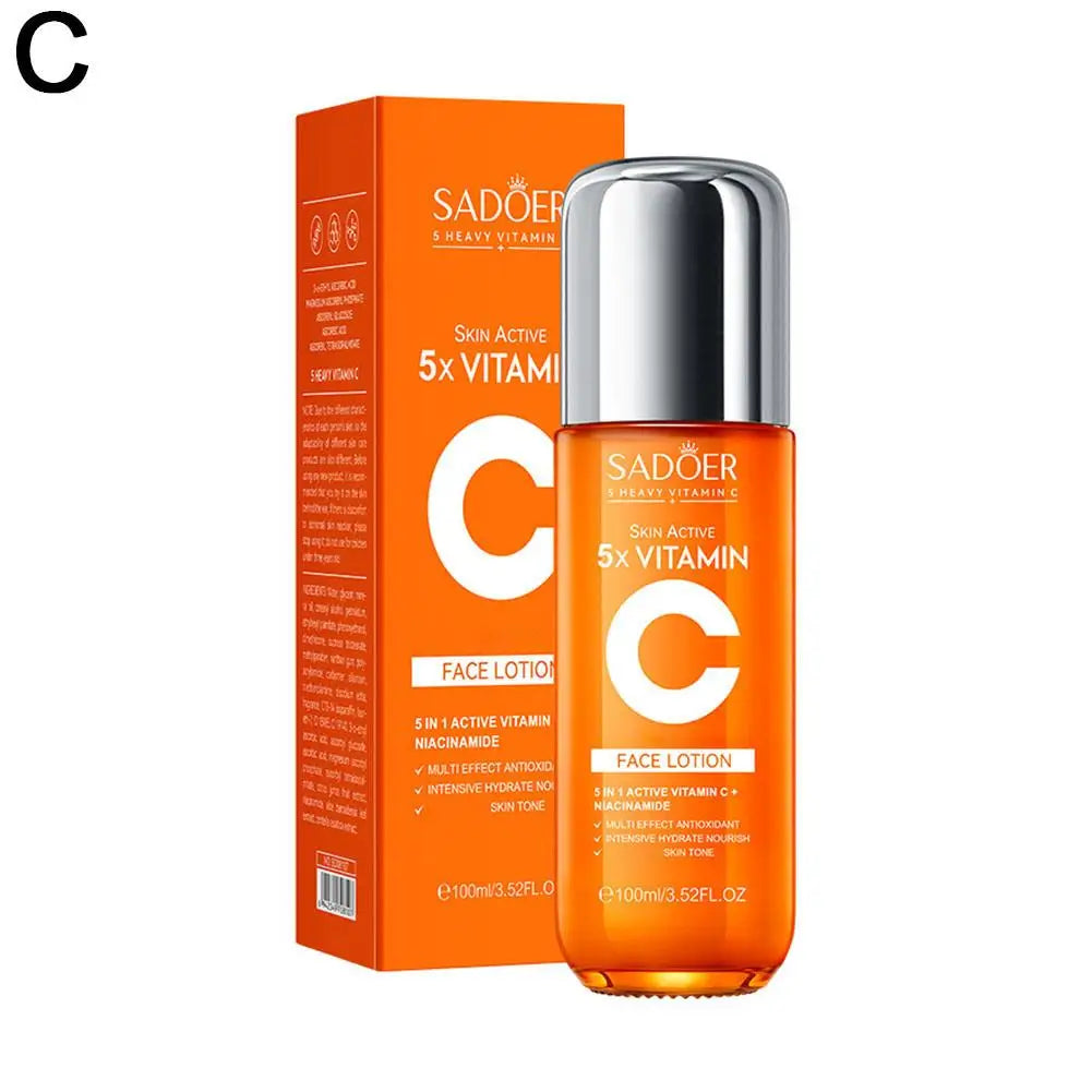 5xVitamin C brightning Facial Serum,lotion,eye Cream,Facial Cleanser Whitening Moisturizing Repair Dull Serum Face Skin Care