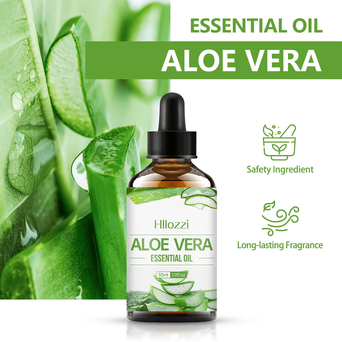 ALOE VERA ESSENTIAL OIL Facial de Aloe que mantiene la piel húmeda, Can be used for hair, face, body, aromatherapy, aromatherapy