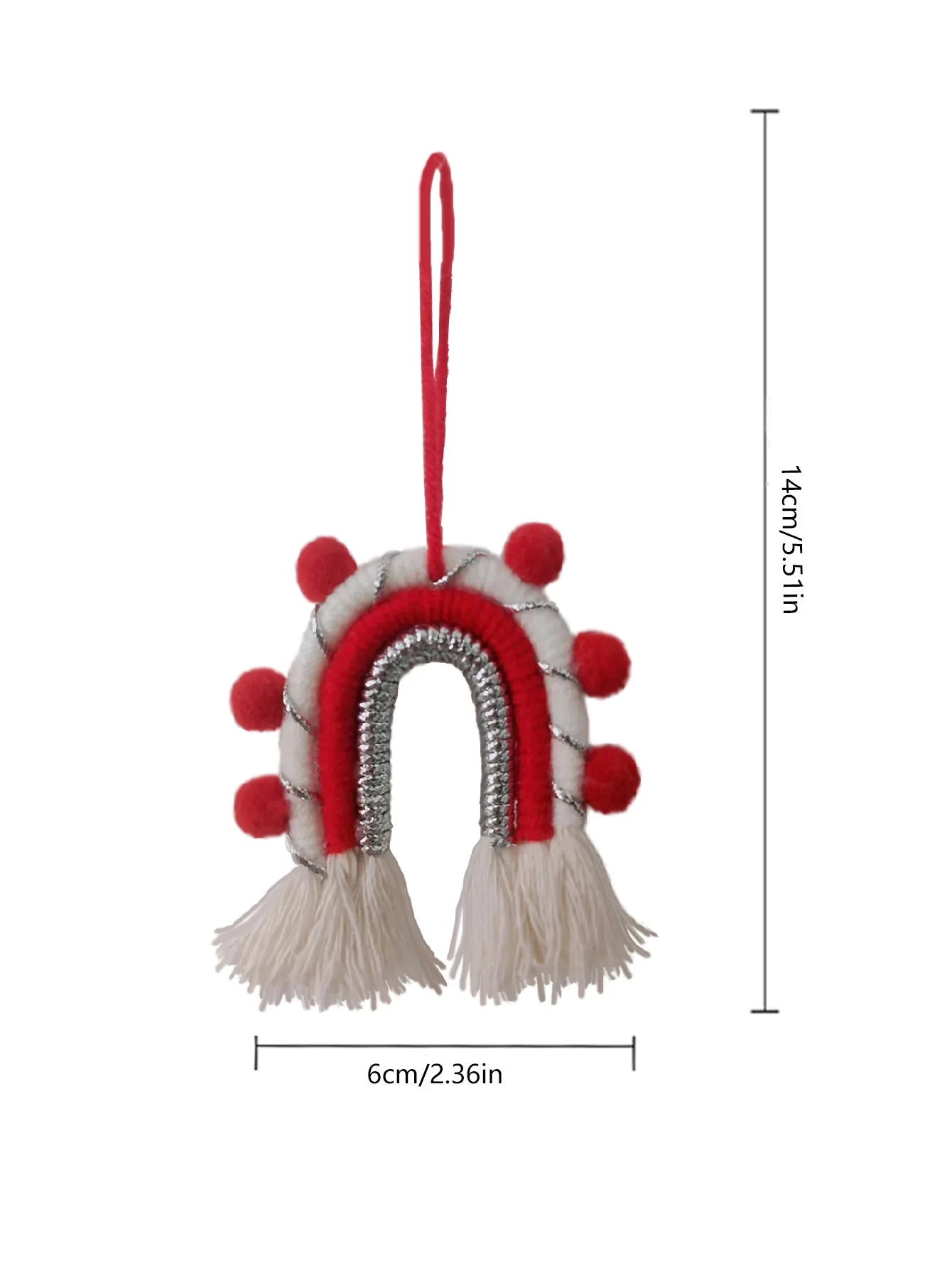 Christmas Ornaments Boho Style Rainbow Tassels Wall Hanging Creative Hand-Woven Xmas Tree Pendant New Year Kids Gift Home Decor