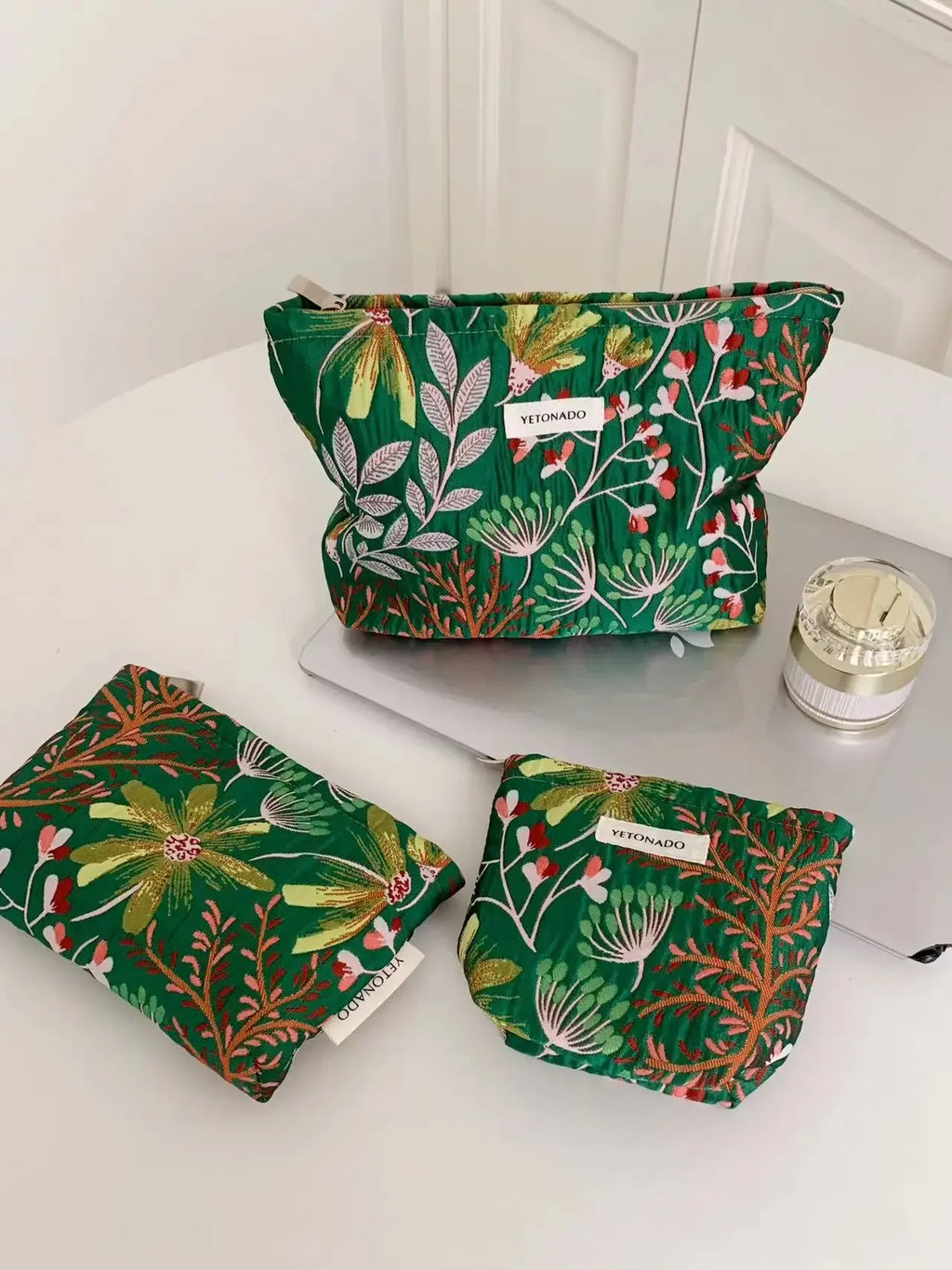 Makeup Bag Women Cosmetic Bag Flower Toiletry Pouch Case Organizer Make Up Bag Travel Wash Girls Travel Storage pouch