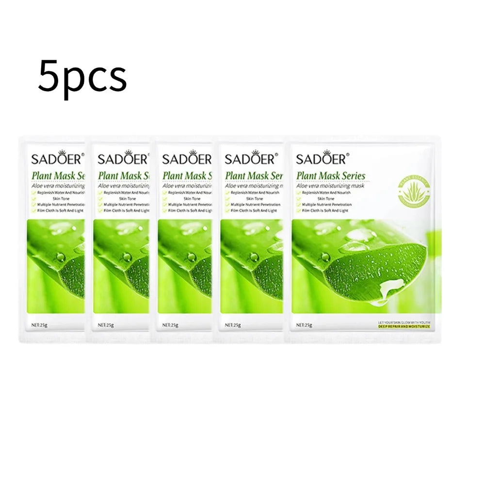 Aloe vera Facial mask Plant-based facial mask hydrating moisturizing smooth Fade fine lines face masks sheets skin care product