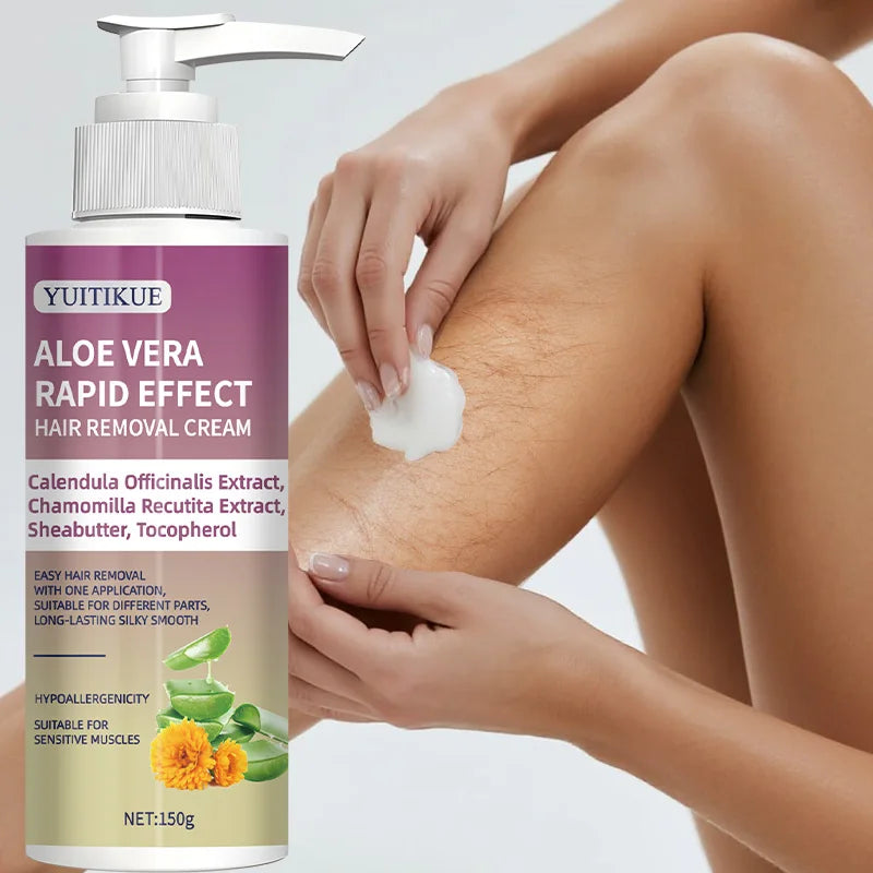 150g Aloe Vera Hair Removal Balm - Gentle and non-irritating, suitable for armpits, lips, arms, legs and intimate areas, powerfu