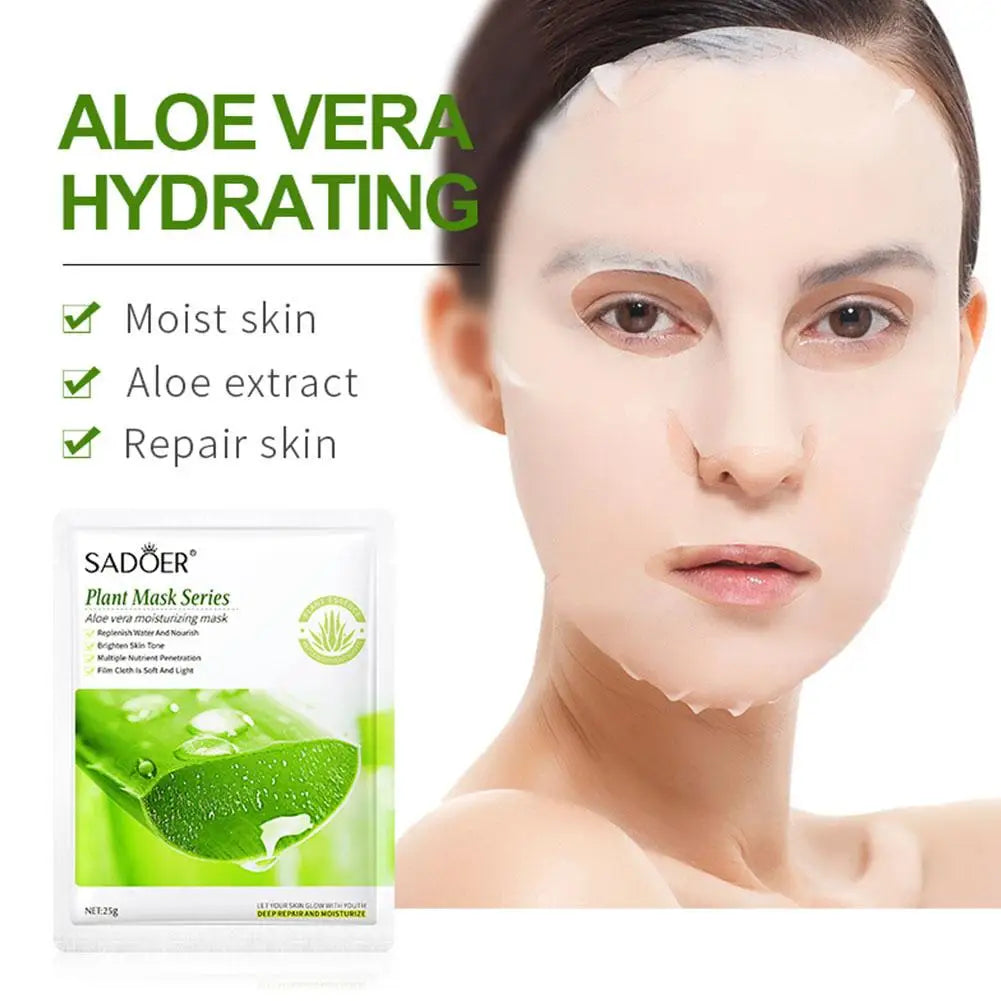 Aloe vera Facial mask Plant-based facial mask hydrating moisturizing smooth Fade fine lines face masks sheets skin care product
