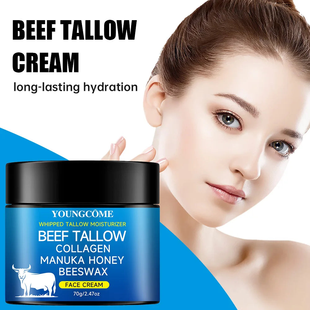Tallow face cream raw Honayolive oil Anti Aging Face Cream  Wrinkle Remover Collagenr Smooth Wrinkle Moisturizing Firming