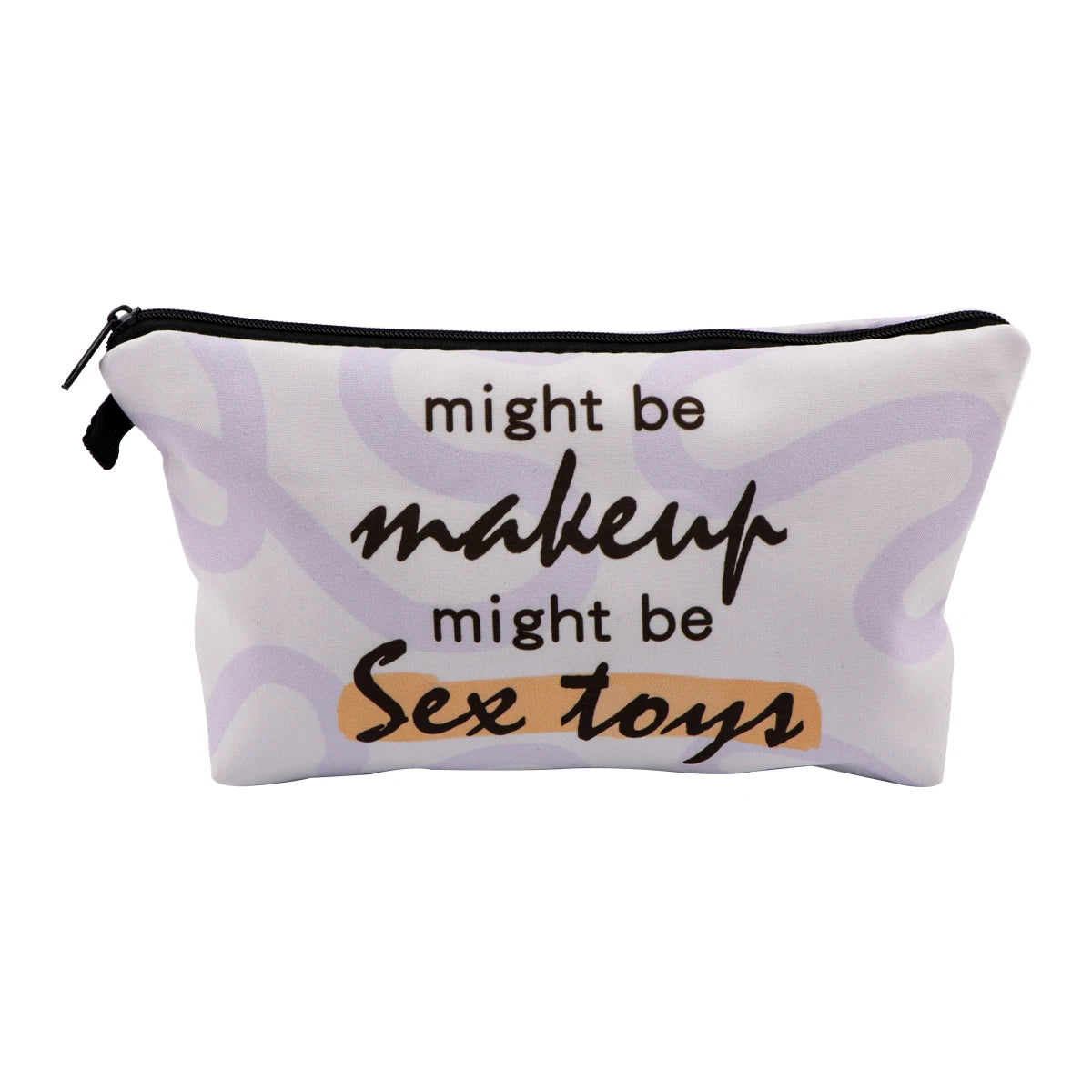 Simple Quotes Cosmetic Bags Portable for Women Cartoon Phrase Travel Storage Bag Lipstick Cosmetics Small Bags Organizer Case