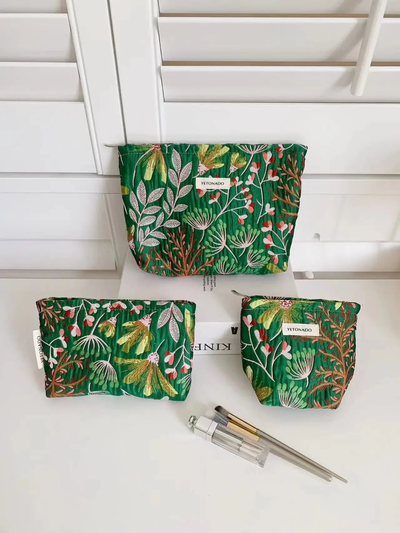 Makeup Bag Women Cosmetic Bag Flower Toiletry Pouch Case Organizer Make Up Bag Travel Wash Girls Travel Storage pouch