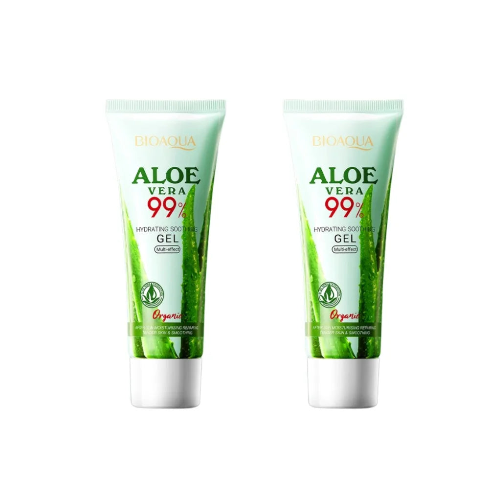 BIOAOUA 100% Natural Aloe Vera Gel for Face and Body,Soothing Moisturizer for Sunburn Relief, Acne Care,Sensitive Skin Repairing