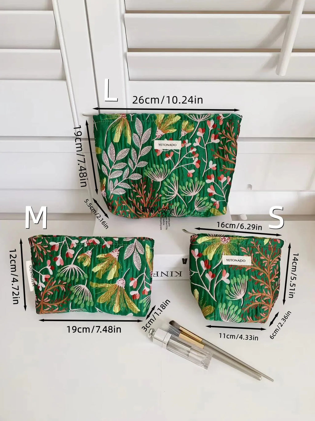 Makeup Bag Women Cosmetic Bag Flower Toiletry Pouch Case Organizer Make Up Bag Travel Wash Girls Travel Storage pouch