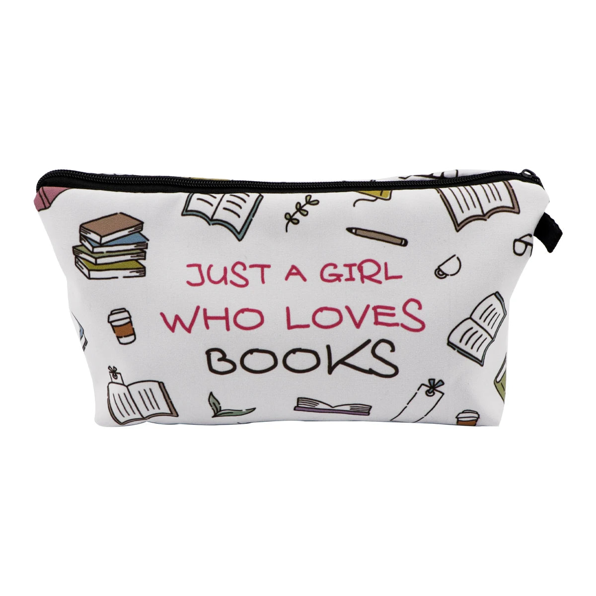 Simple Quotes Cosmetic Bags Portable for Women Cartoon Phrase Travel Storage Bag Lipstick Cosmetics Small Bags Organizer Case