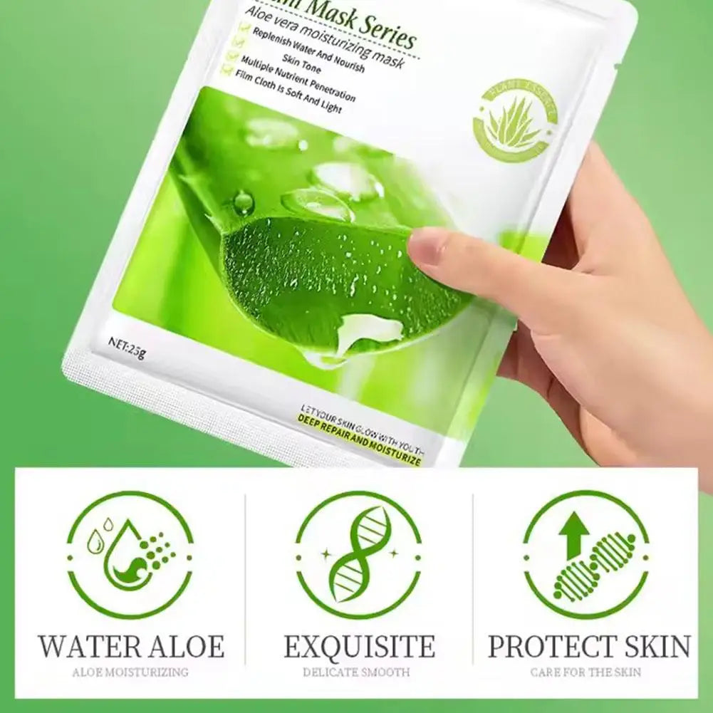 Aloe vera Facial mask Plant-based facial mask hydrating moisturizing smooth Fade fine lines face masks sheets skin care product