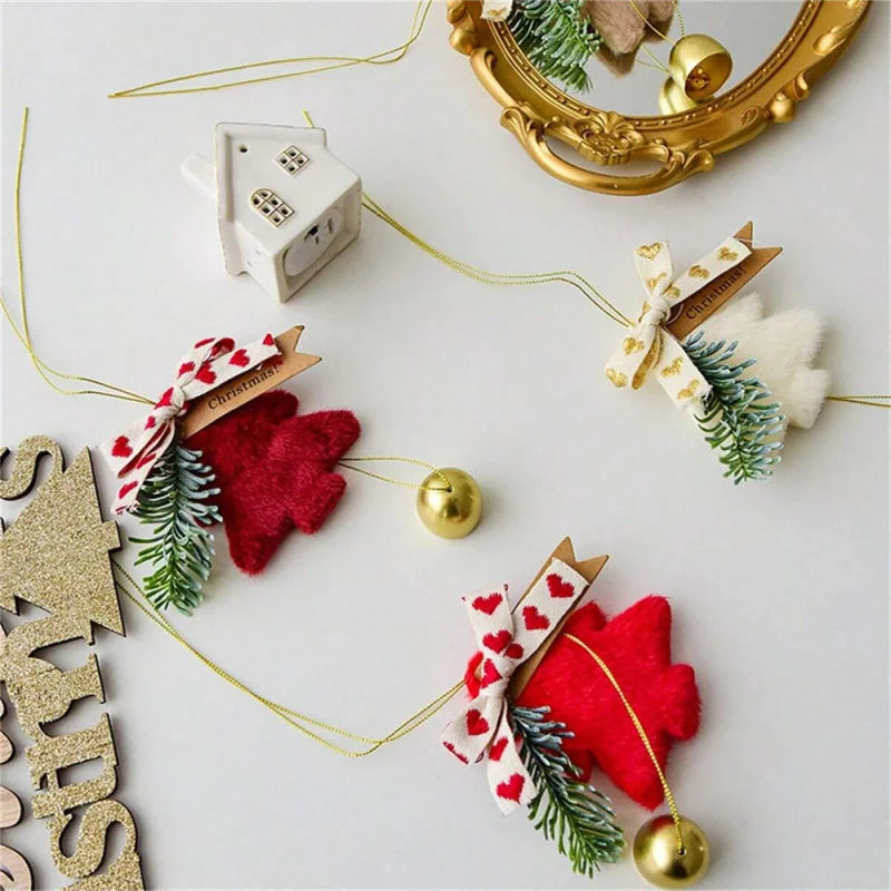 Christmas Tree Bell Pendant Ornament, Festive Home Decor Gift, New Year Holiday Decoration Accessories for Christmas Celebration