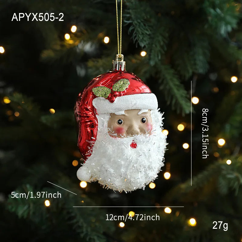 Christmas Tree Hanging Ornament Candy Cane Donut Golden Pendants 2026 Navidad New Year Home Party Decoration Festival Supplies